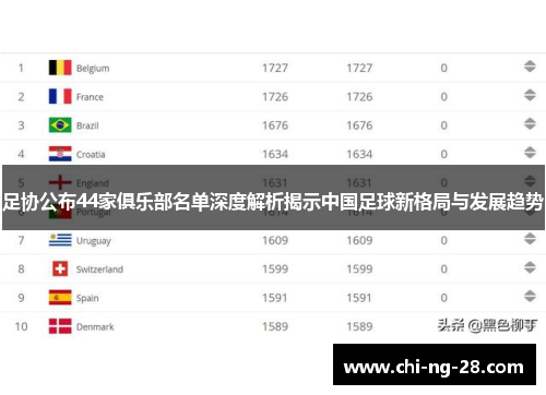 足协公布44家俱乐部名单深度解析揭示中国足球新格局与发展趋势